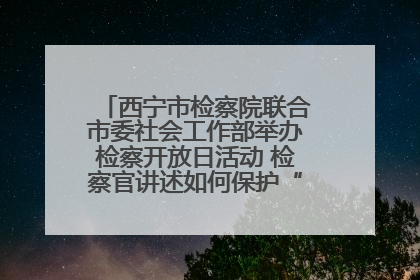 西宁市检察院联合市委社会工作部举办检察开放日活动 检察官讲述如何保护“少年的你”