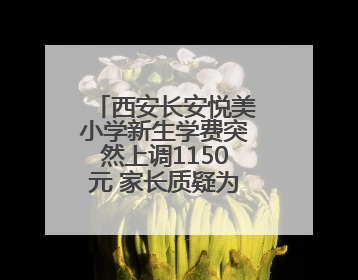 西安长安悦美小学新生学费突然上调1150元 家长质疑为啥不提前说