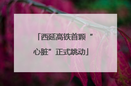 西延高铁首颗“心脏”正式跳动