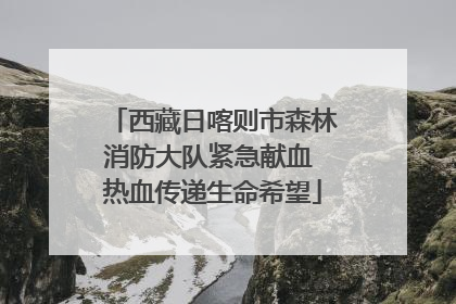 西藏日喀则市森林消防大队紧急献血 热血传递生命希望