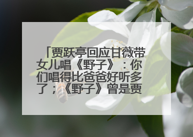 贾跃亭回应甘薇带女儿唱《野子》：你们唱得比爸爸好听多了；《野子》曾是贾跃亭“代表作”