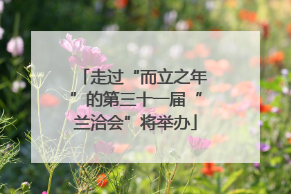 走过“而立之年”的第三十一届“兰洽会”将举办
