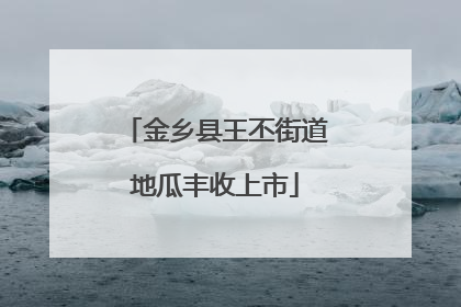 金乡县王丕街道地瓜丰收上市