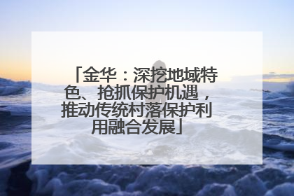 金华：深挖地域特色、抢抓保护机遇，推动传统村落保护利用融合发展