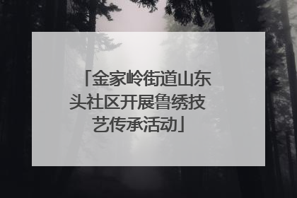 金家岭街道山东头社区开展鲁绣技艺传承活动