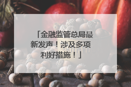 金融监管总局最新发声！涉及多项利好措施！