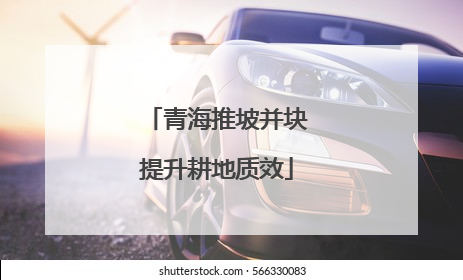 青海推坡并块提升耕地质效