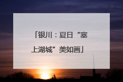 银川：夏日“塞上湖城”美如画