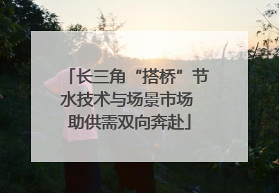 长三角“搭桥”节水技术与场景市场 助供需双向奔赴
