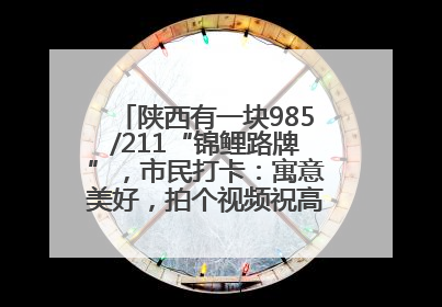 陕西有一块985/211“锦鲤路牌”，市民打卡：寓意美好，拍个视频祝高考生金榜题名