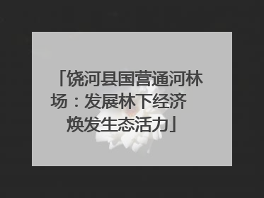 饶河县国营通河林场：发展林下经济 焕发生态活力