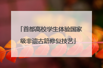 首都高校学生体验国家级非遗古籍修复技艺