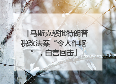 马斯克怒批特朗普税改法案“令人作呕”，白宫回击