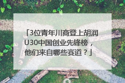 3位青年川商登上胡润U30中国创业先锋榜，他们来自哪些赛道？