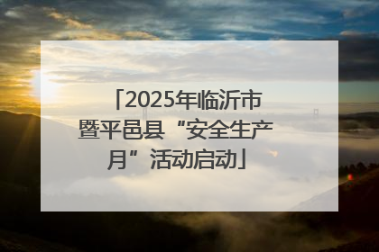 2025年临沂市暨平邑县“安全生产月”活动启动