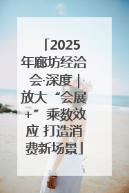 2025年廊坊经洽会·深度｜放大“会展+”乘数效应 打造消费新场景