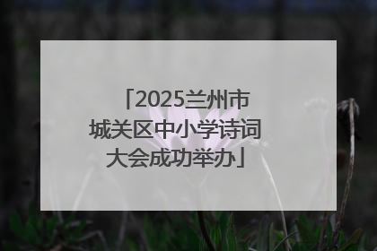 2025兰州市城关区中小学诗词大会成功举办