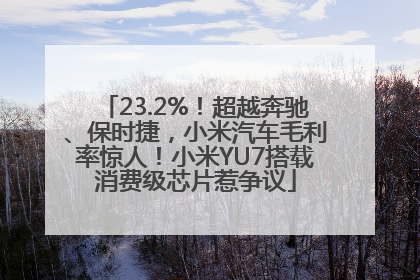 23.2%！超越奔驰、保时捷，小米汽车毛利率惊人！小米YU7搭载消费级芯片惹争议