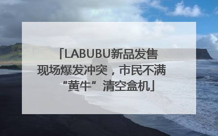 LABUBU新品发售现场爆发冲突，市民不满“黄牛”清空盒机